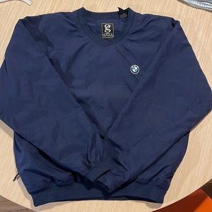 EMBROIDERED BMW logo windbreaker with pockets and mesh lining!